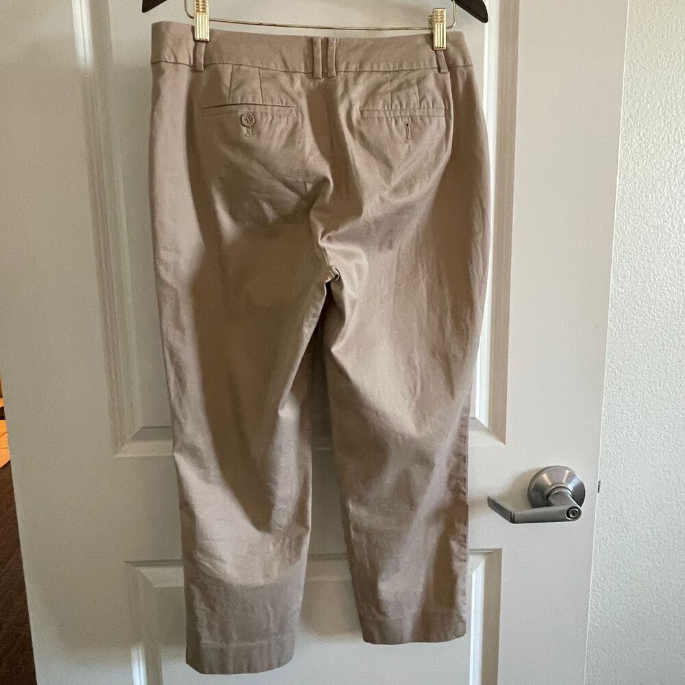 Talbots The Perfect Crop Curvy Pants Size 6 Beige Khaki Chino Cotton Trousers - Picture 3 of 7